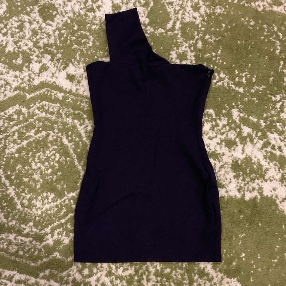 superdown Navy One-Shoulder Bodycon Dress